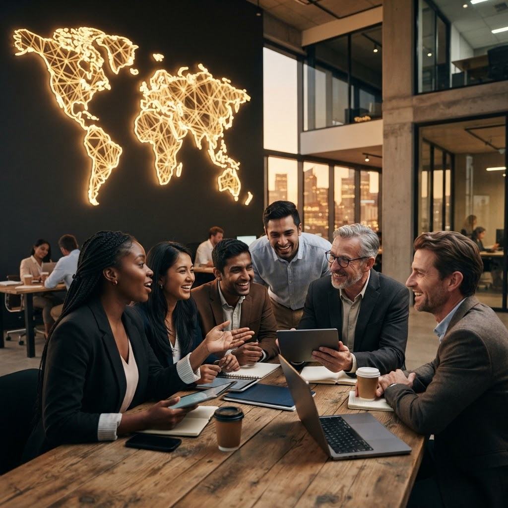 2150 founders and investors collaborating in the NextLevel headquarters